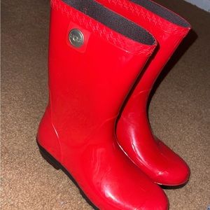 Red UGG rain boots!